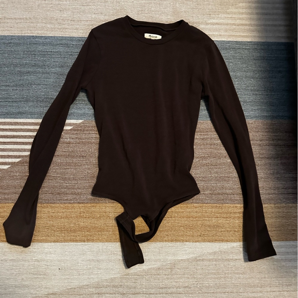 Madewell Dark Brown Long Sleeve Women's Top
